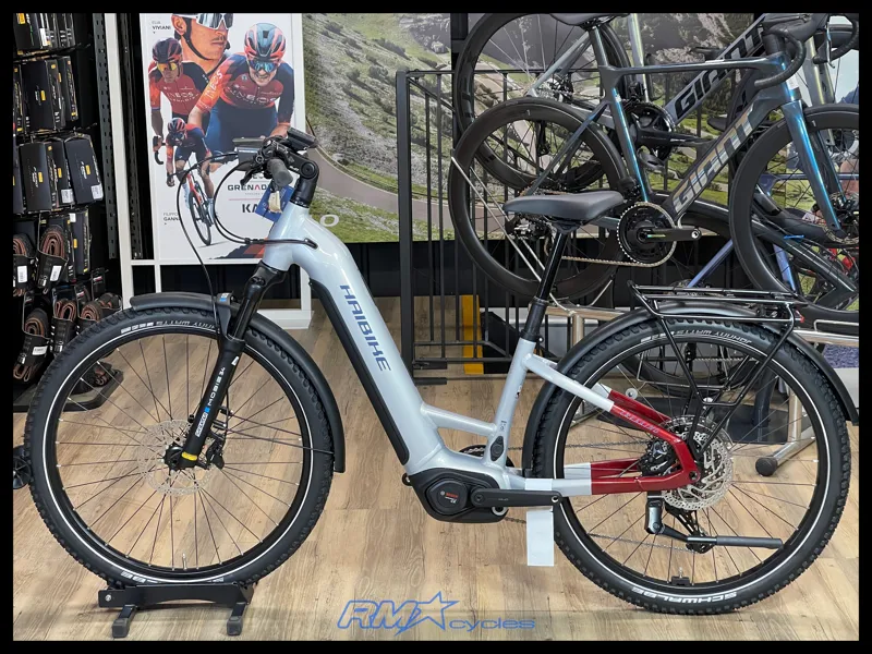 Haibike TREKKING 7 Low Soft Grey Red Small 2025 Ex-Display-1