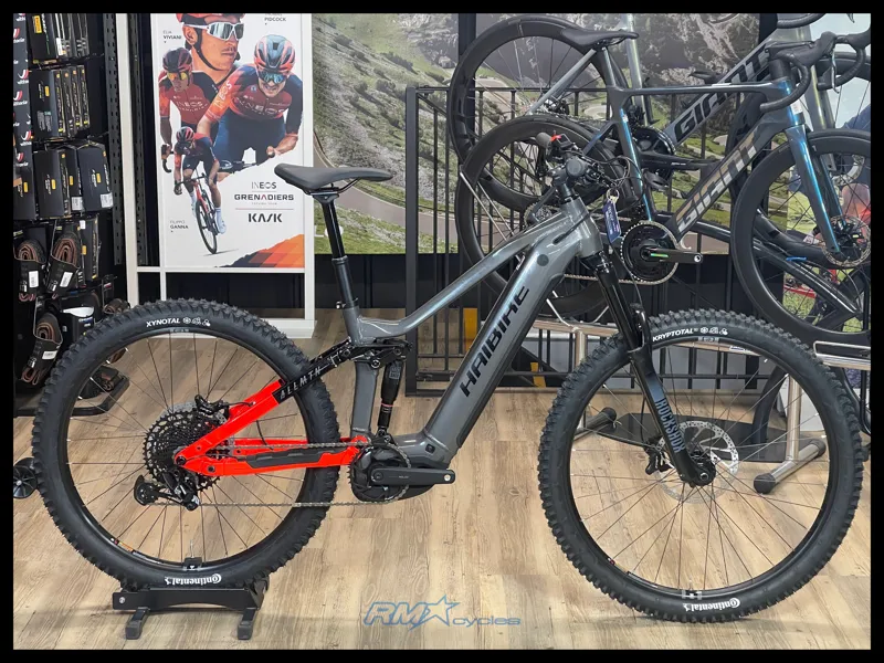 Haibike AllMtn 4 Electric Bike Small in Silver/Red/Black Glossy 2025 Ex-Display