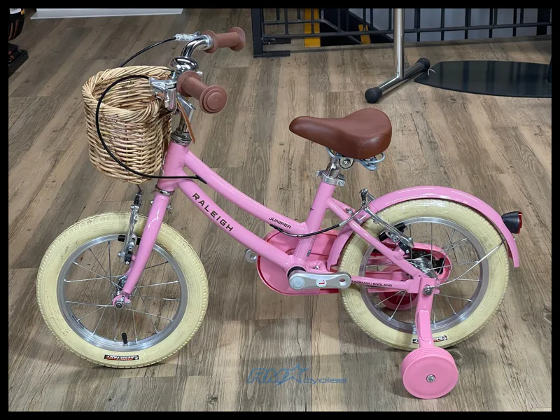 Raleigh Juniper 14 Inch Wheel Kids Bike Mid in Pink 2025 Ex-Display-1