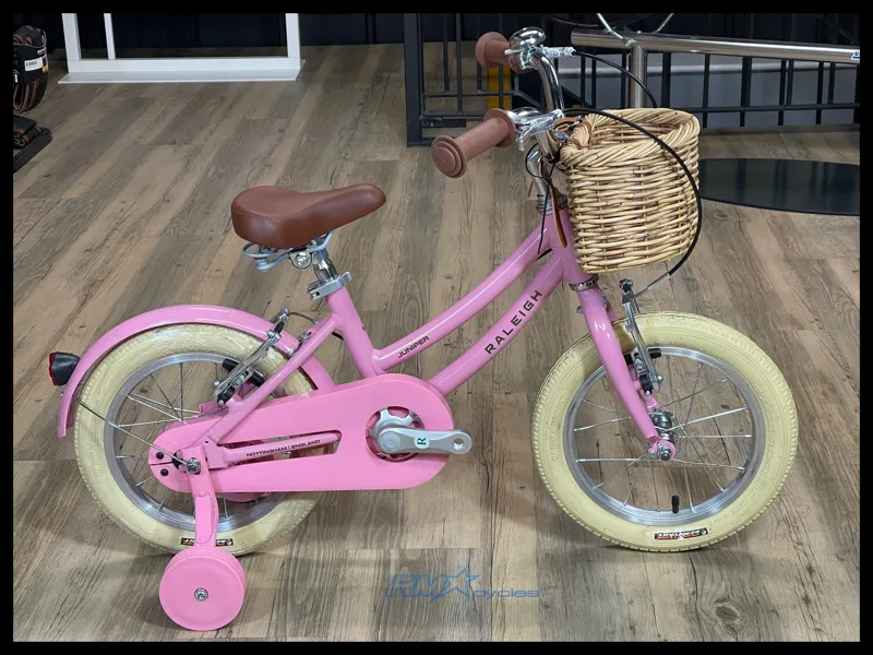 Raleigh Juniper 14 Inch Wheel Kids Bike Mid in Pink 2025 Ex-Display