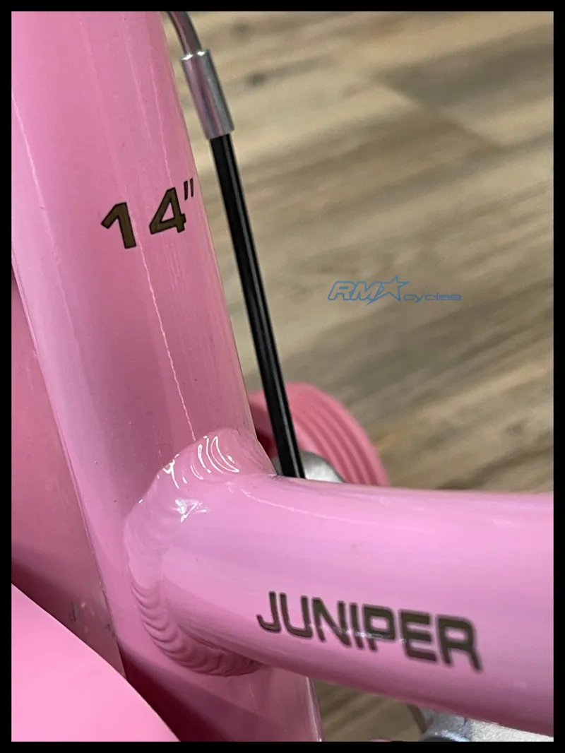 Raleigh Juniper 14 Inch Wheel Kids Bike Mid in Pink 2025 Ex-Display-2