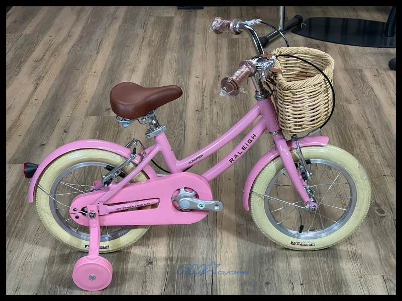 Raleigh Juniper 14 Inch Wheel Kids Bike Mid in Pink 2025 Ex-Display