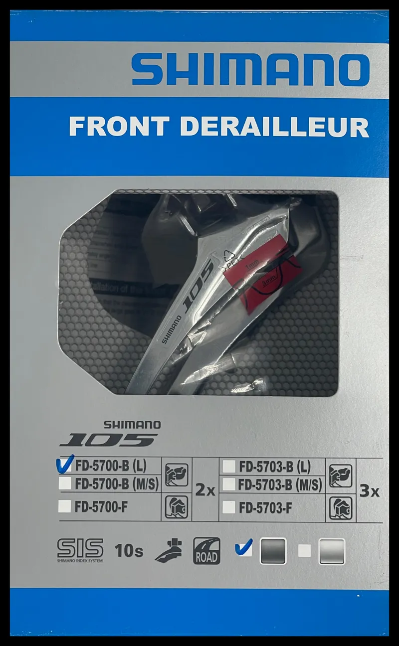 Shimano 105 Front Band On Derailleur Grey Double 10 speed-1