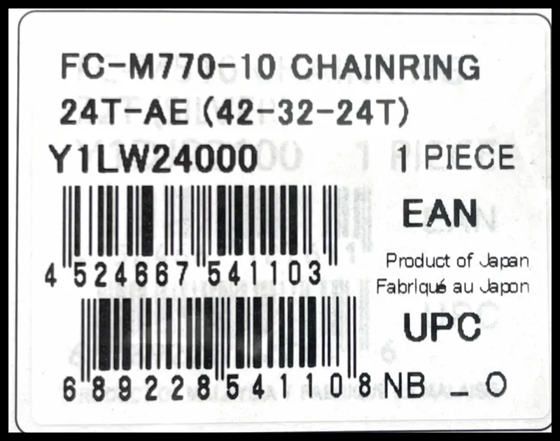 Shimano Deore XT FC-M770-10 chainring 24T Triple 10 speed-1