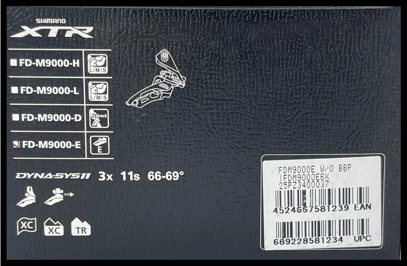 Shimano FD-M9000-E XTR triple front derailleur side swing side pull E-type-3