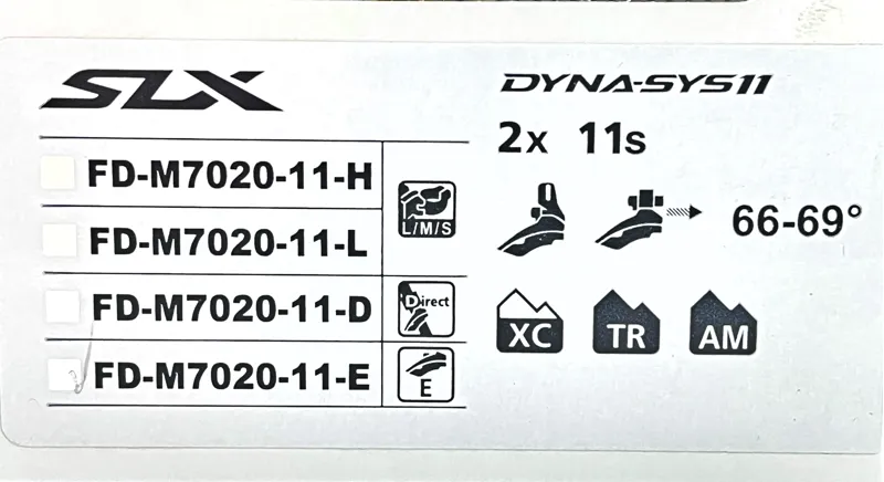 Shimano SLX M7020-E double 11-spd front derailleur E-type mount -1