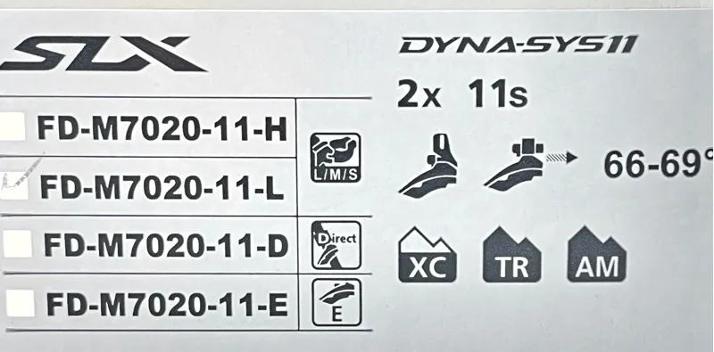 Shimano SLX M7020-L double 11-speed front derailleur side swing front-pull-4