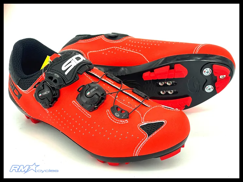 Sidi Scarpe MTB Eagle 10 size 40 in Black Red Fluo