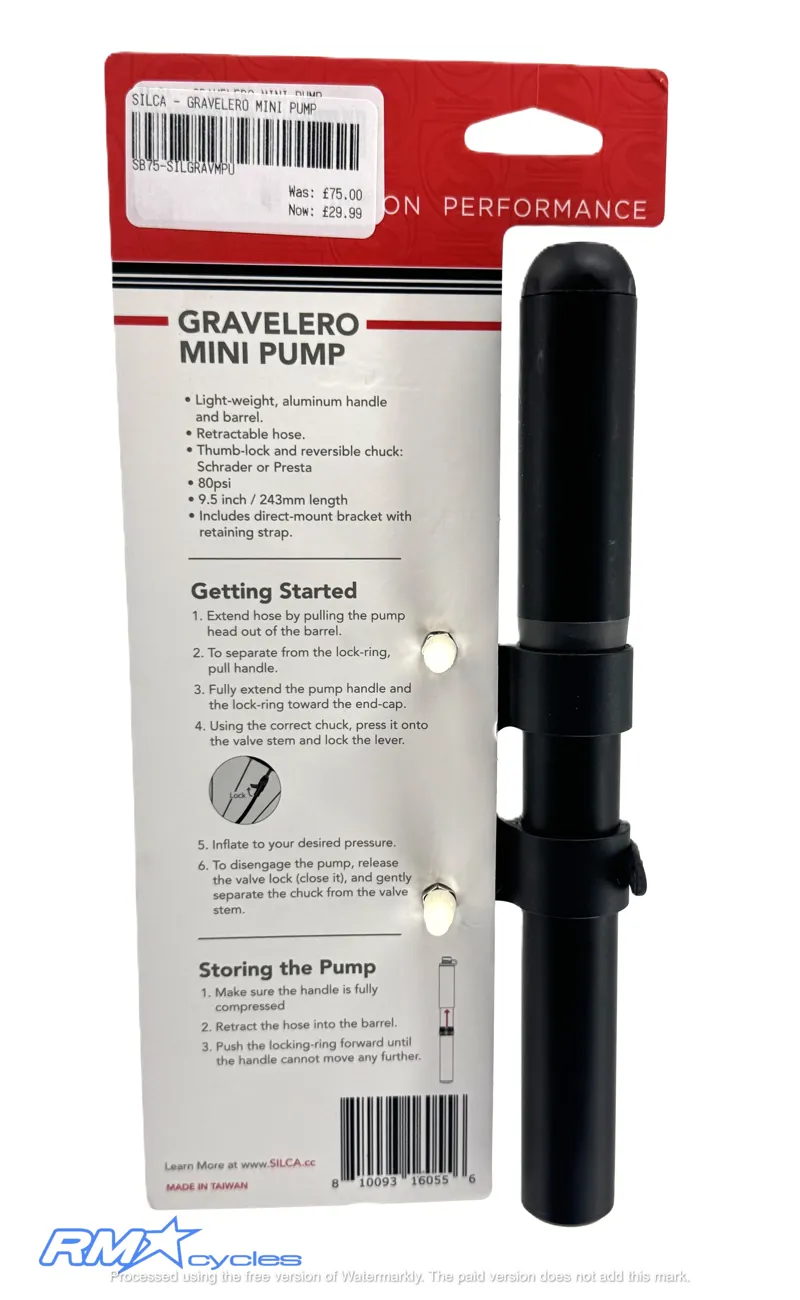 Silca Gravelero Mini Pump in Black-1