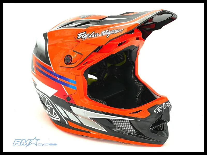 Troy Lee Designs D4 Carbon MIPS Helmet / Saber - Red Large