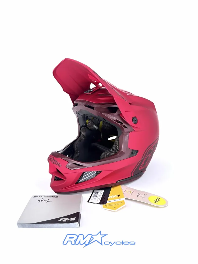 Troy Lee Designs D4 Composite Helmet Stealth Red Medium / Large