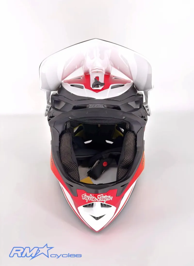 Troy Lee Designs D4 Composite Qualifier White Orange Medium / Large-1