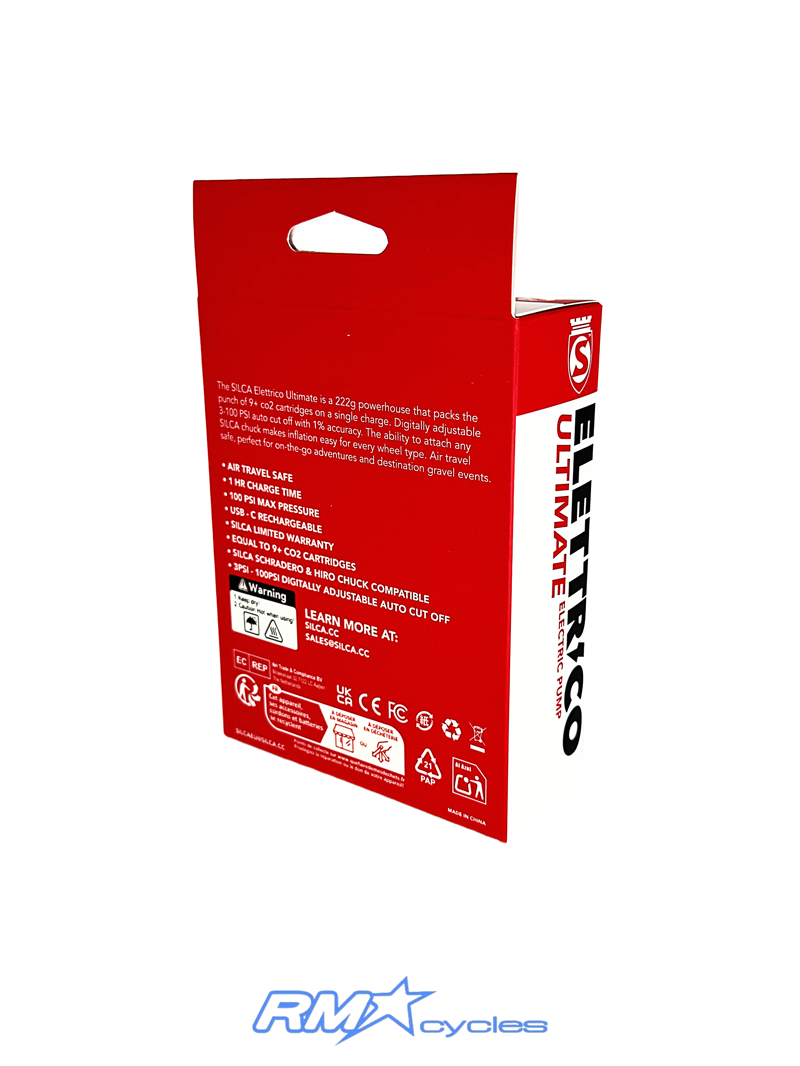 Silca Elettrico Ultimate Mini Inflator in Red-1