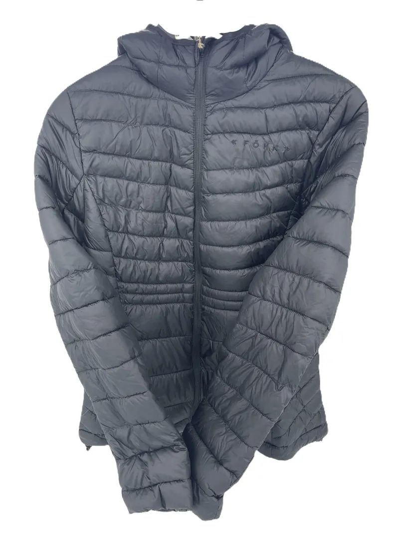 Fohn Womens Micro Synthetic Down Hooded Jacket Size 10 Black