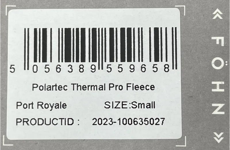 Fohn Polartec Thermal Pro Fleece Size Small Mens Port Royal-2
