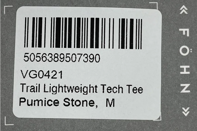 Fohn Trail Lightweight Tech Tee Size Medium Pumice Stone-1