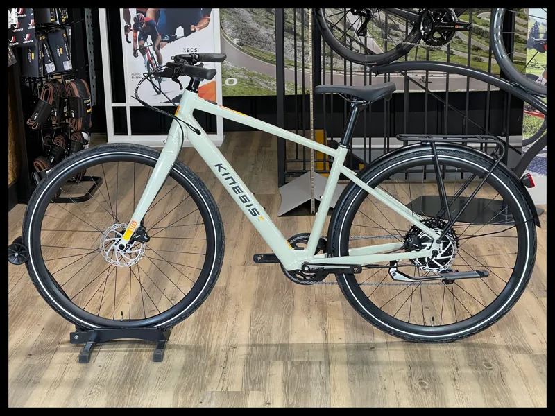 Kinesis Lyfe Equipped Hybrid E-City Electric Bike Beige Medium 2022-1