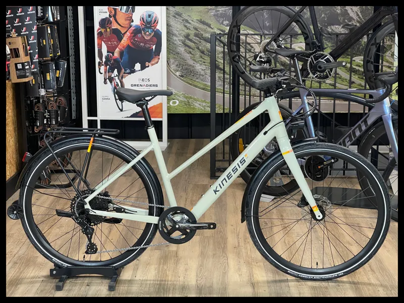 Kinesis Lyfe Equipped Stagger Hybrid E-City Electric Bike Beige Large 2022