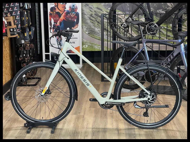 Kinesis Lyfe Equipped Stagger Hybrid E-City Electric Bike Beige Large 2022-1