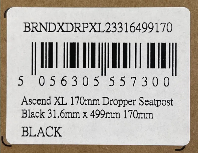 Brand X Ascend II XL Dropper Post Black 31.6mm x 489mm 170 mm Internal-1