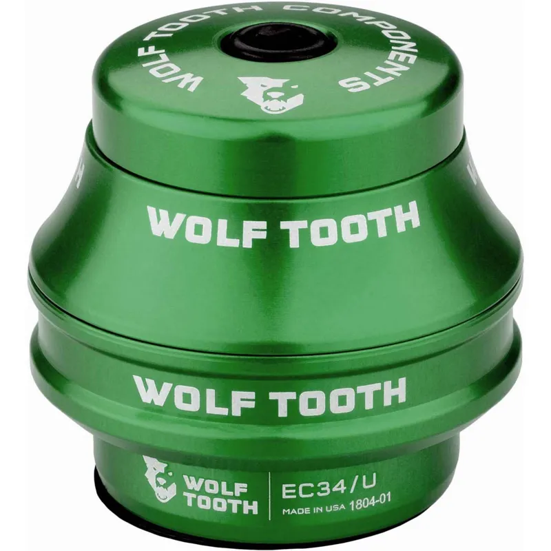 Wolf Tooth Precision EC Headset 44/40 External Cup in Green-1
