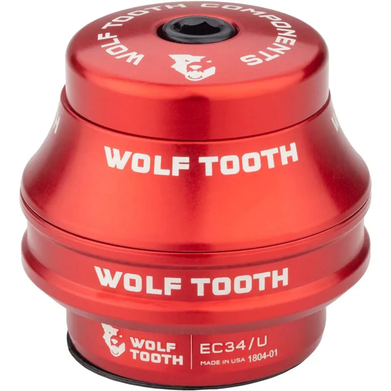 Wolf Tooth Precision EC Headset 44/40 External Cup in Red-1