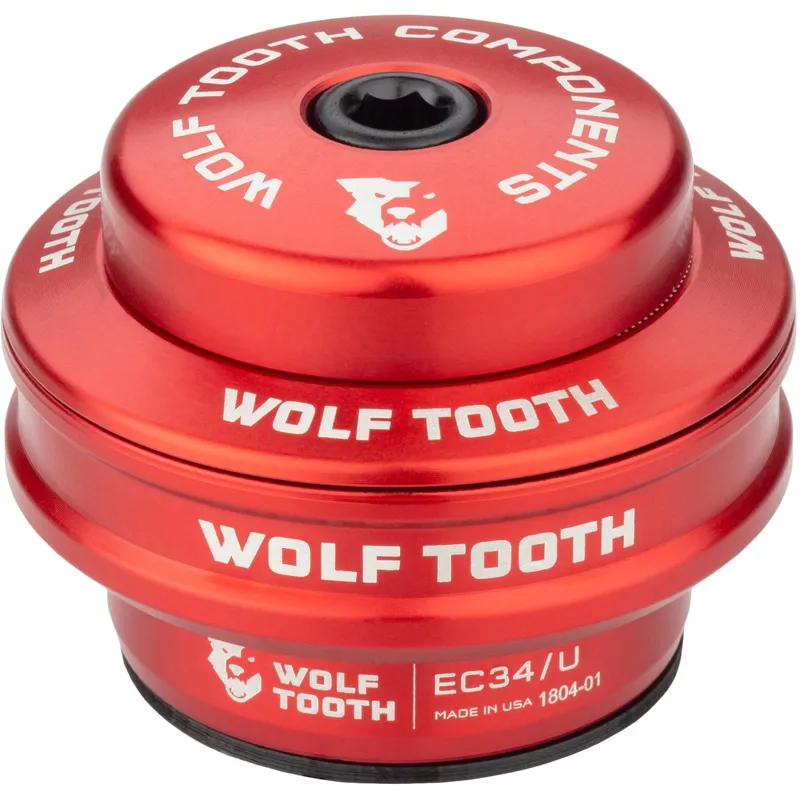 Wolf Tooth Precision EC Headset 44/40 External Cup in Red-3
