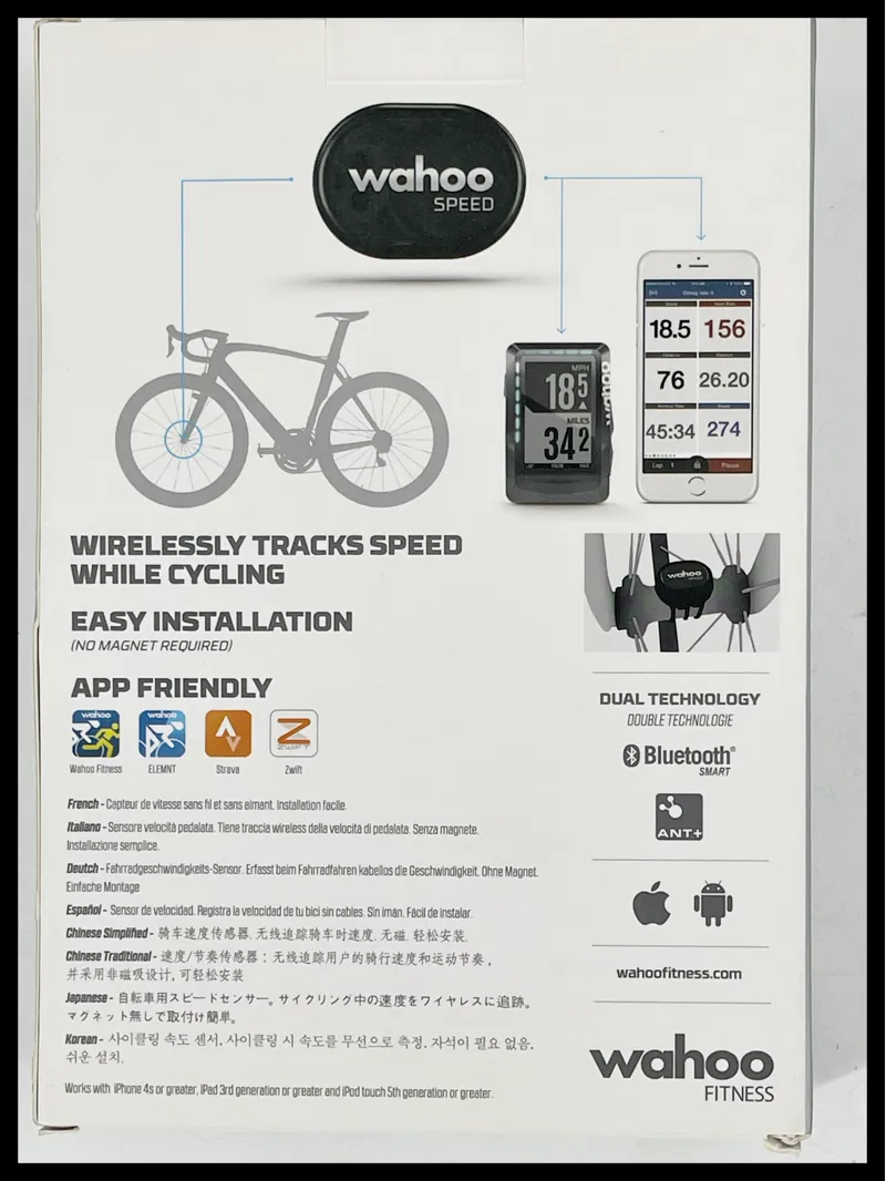 Wahoo RPM Bike Speed Sensor in Black-2