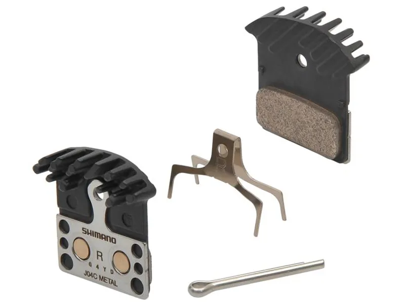 Shimano Metal Pad and spring J04C W/ Fin Black/ Silver