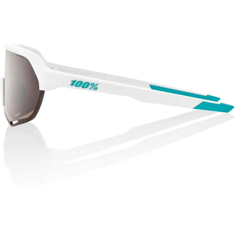 100% S2 HiPER Mirror Silver Lens Sunglasses in BORA Team White-2