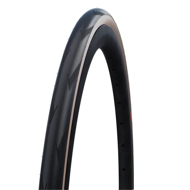 Schwalbe Pro One TLE Addix-Race Evolution V-Guard Super Race Tyre In SKINWALL