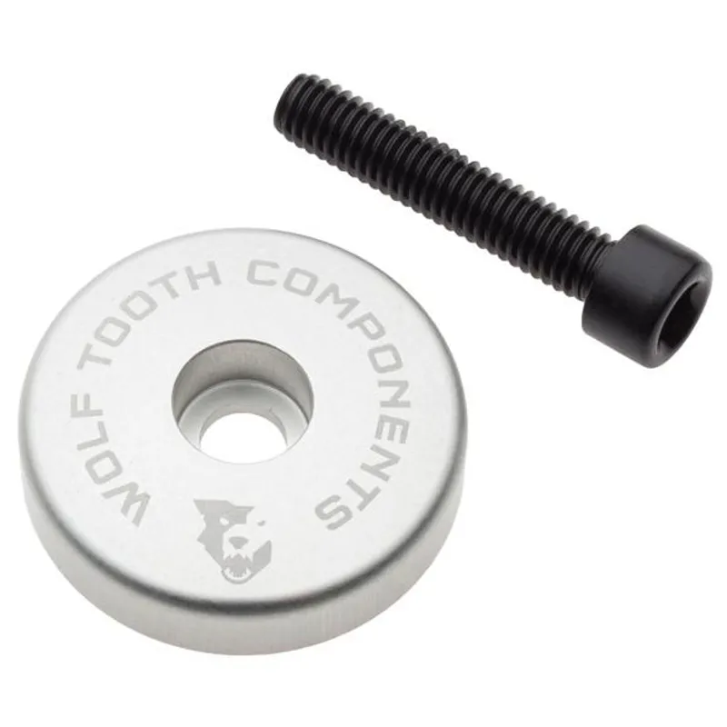 Wolf Tooth Ultralight Stem Cap with 10mm Integrated Spacer in Blue-1