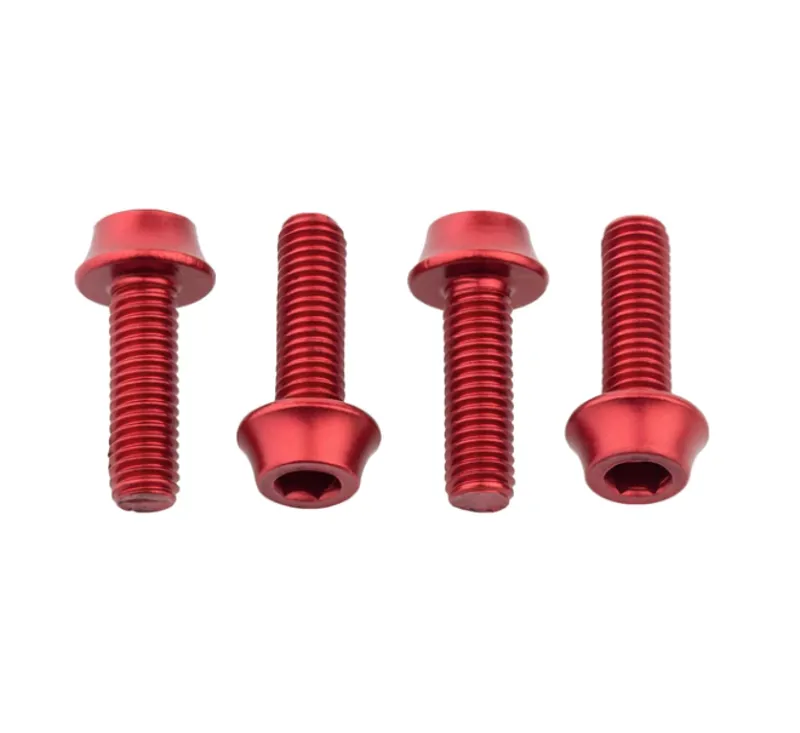 Wolf Tooth 4-piece Water Bottle Cage Bolts in Red