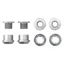 Wolf Tooth 4-pack X1 Chainring Nuts and Bolts in Silver