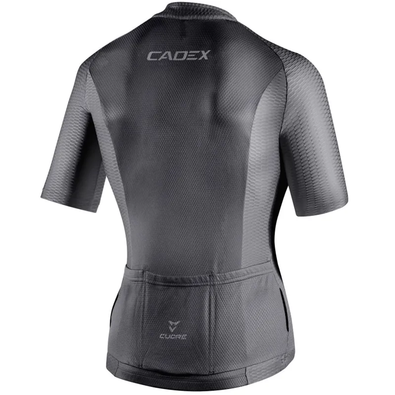 Cadex Silver Short Sleeve Jersey Mens Black-1