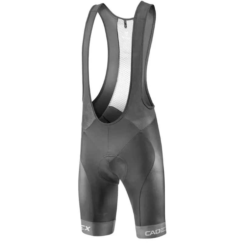 2022 Cadex Silver Bib Short Mens in Black