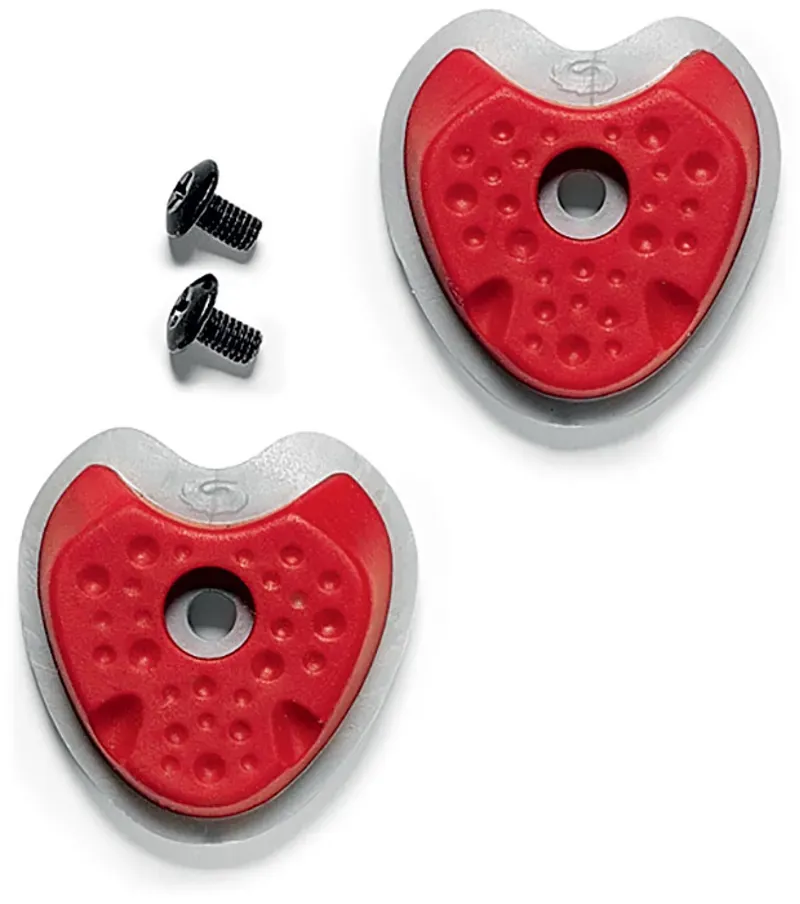 Sidi Replaceable Carbon Sole Heels in Silver/Red