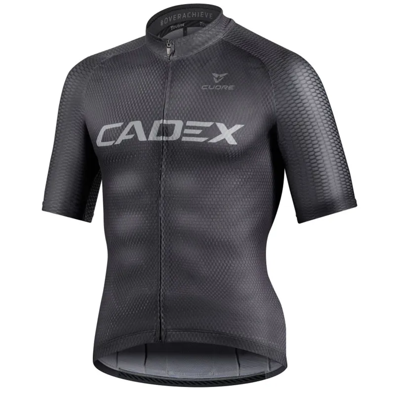Cadex Silver Short Sleeve Jersey Mens Black