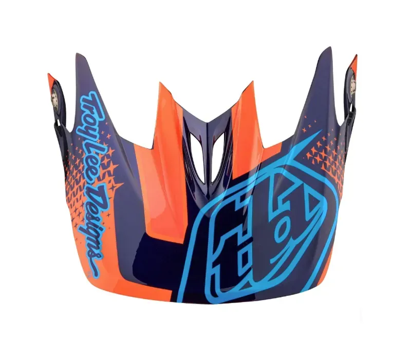 Troy Lee Designs D3 Helmet Replacement Visor in Starburst Orange