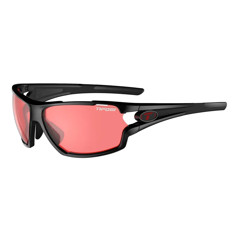 Tifosi Amok Red Lens Sunglass in Black