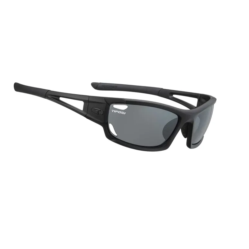Tifosi Dolomite 2.0 Interchangeable Smoke Lens Sunglass in Black
