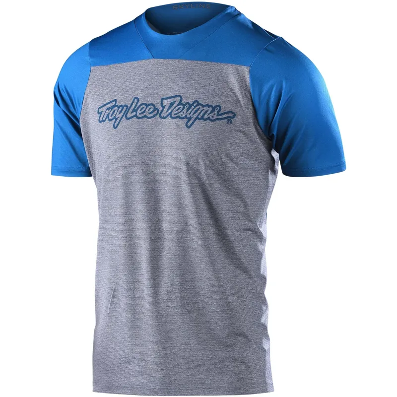 Troy Lee Designs Skyline Short Sleeve Jersey in Signature - Blue