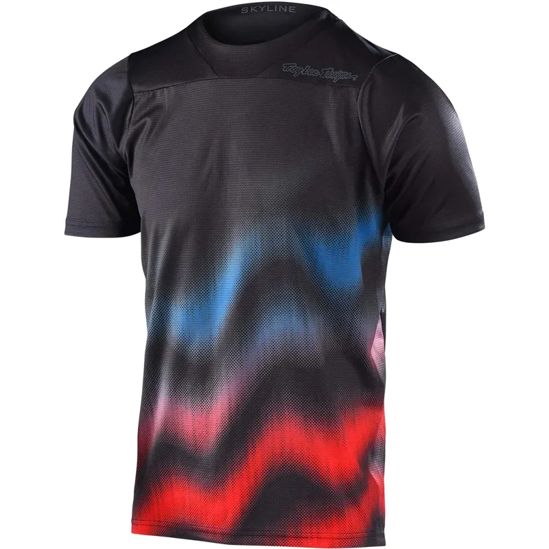 Troy Lee Designs Skyline Short Sleeve Jersey in Wave - Black