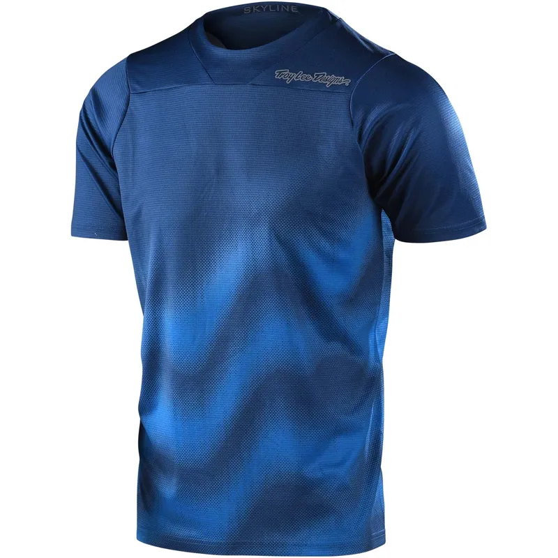 Troy Lee Designs Skyline Short Sleeve Jersey in Wave - Navy