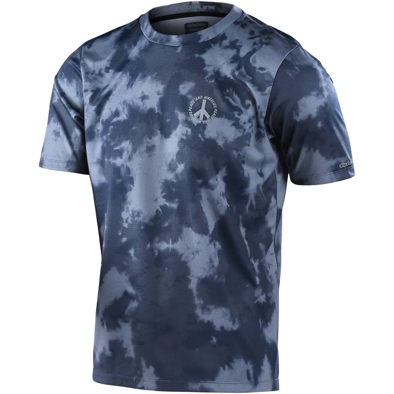 Troy Lee Designs Flowline Short Sleeve Jersey in Plot - Charcoal