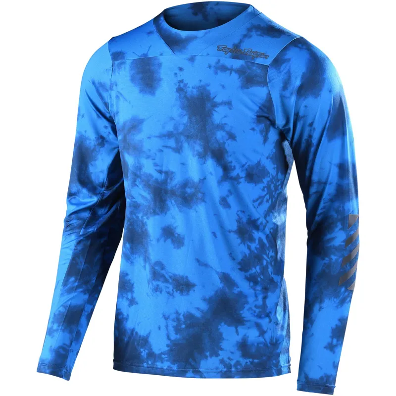 Troy Lee Designs Skyline Long Sleeve Jersey in Tie Dye - Blue