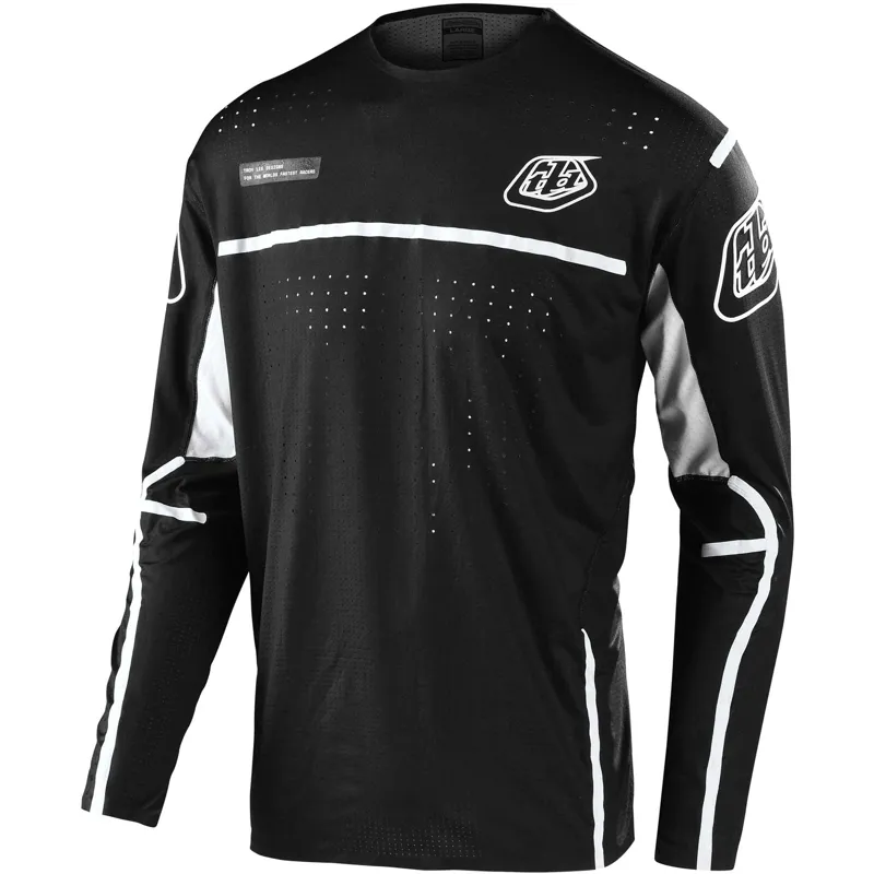 Troy Lee Designs Sprint Ultra Long Sleeve Jersey in Lines - Black/White