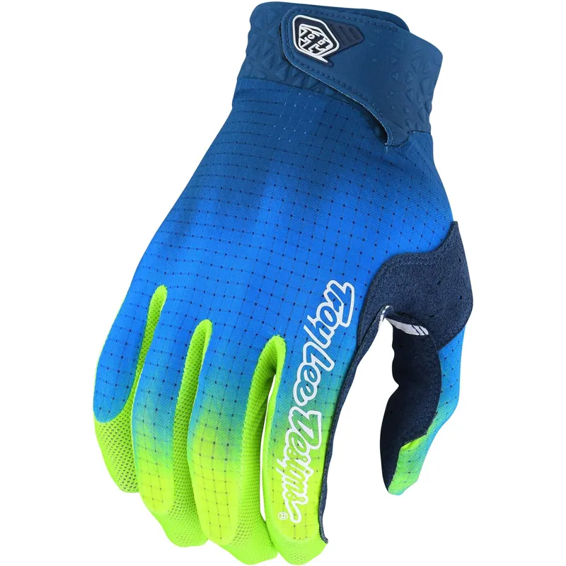 Troy Lee Designs Air Gloves in Jet Fuel Navy/Yellow