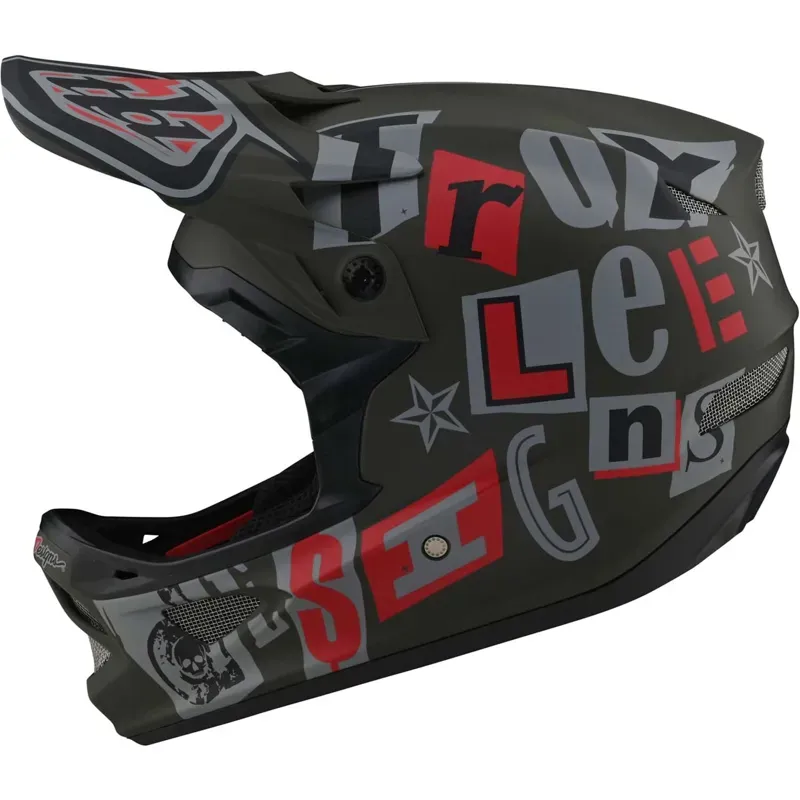 2021 Troy Lee Designs D3 Fiberlite Helmet in Green