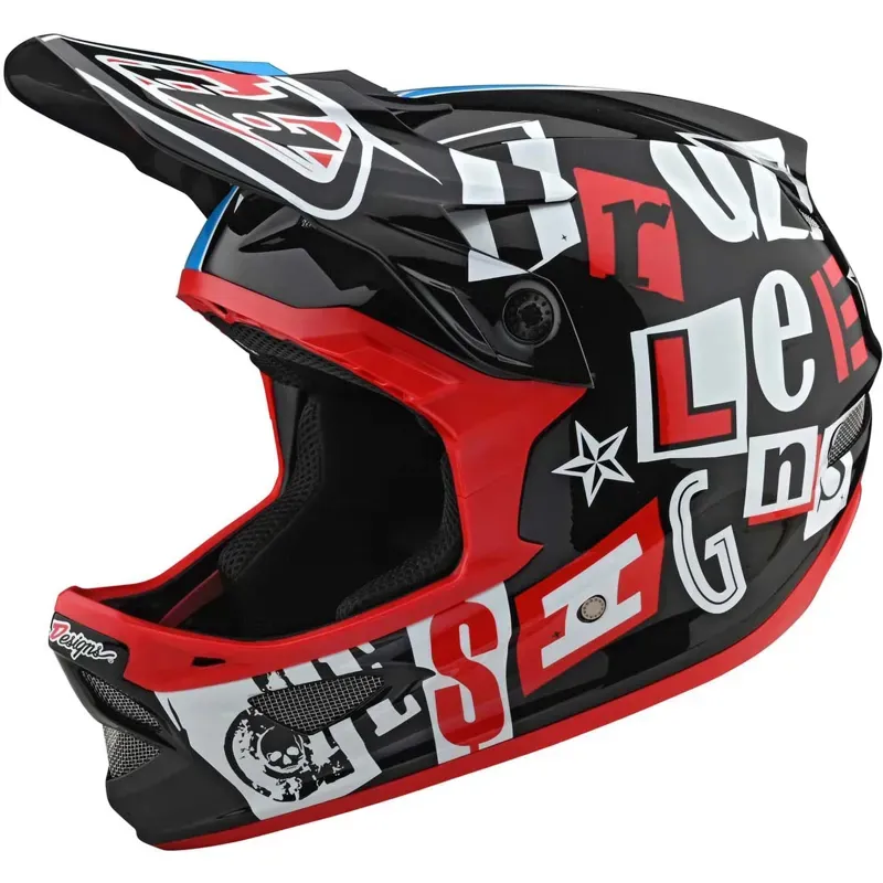 2021 Troy Lee Designs D3 Fiberlite Helmet in Black